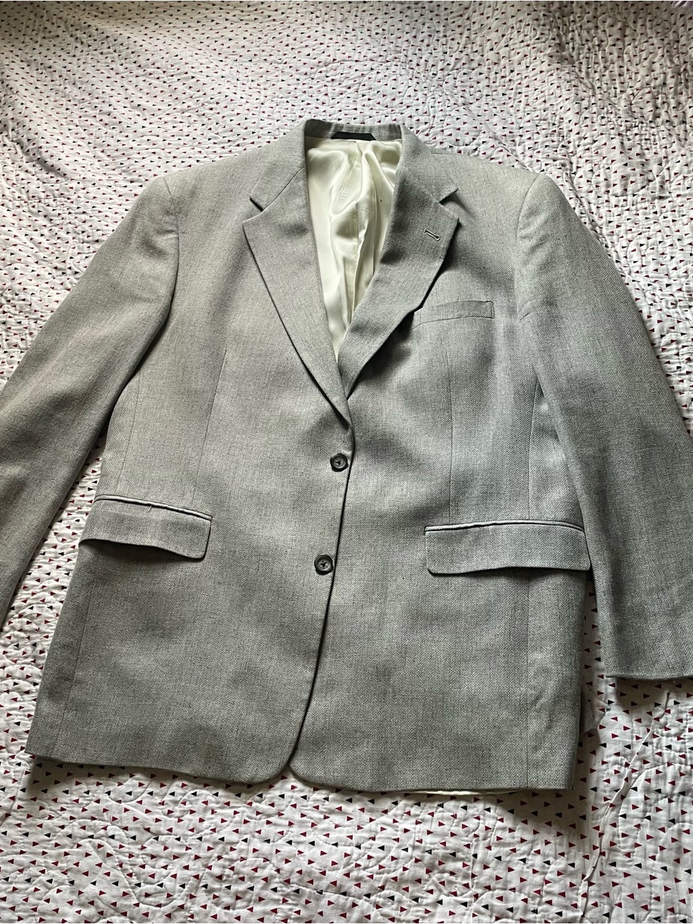 Vintage Burberry Light Gray Men's Sport Coat Blazer